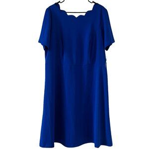 Glamour Scalloped Neckline Dress